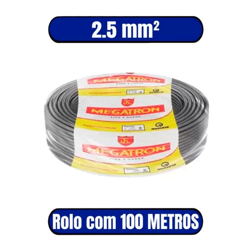 CABO FLEXIVEL METRO 750V 02,5MM PRETO