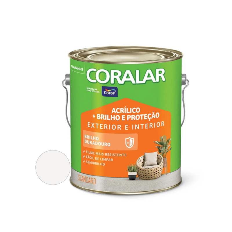 TINTA ACRILICA CORALAR 3,6L BRANCO
