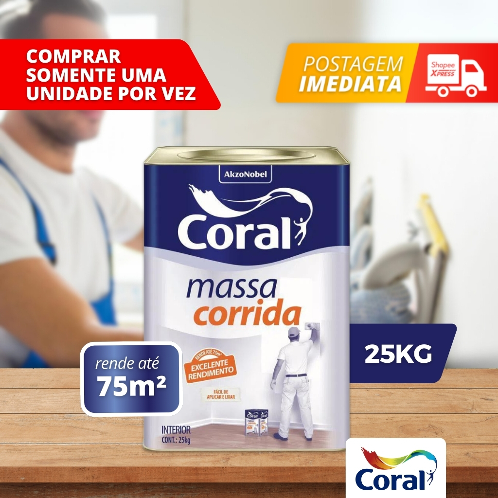 Massa Corrida 25kg — Coral