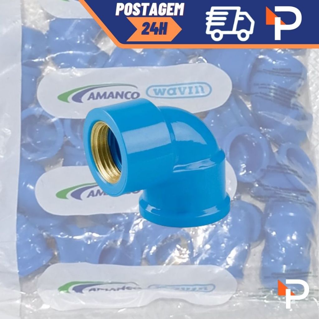 JOELHO AZUL AMANCO LR 90G X 25MM X 1/2