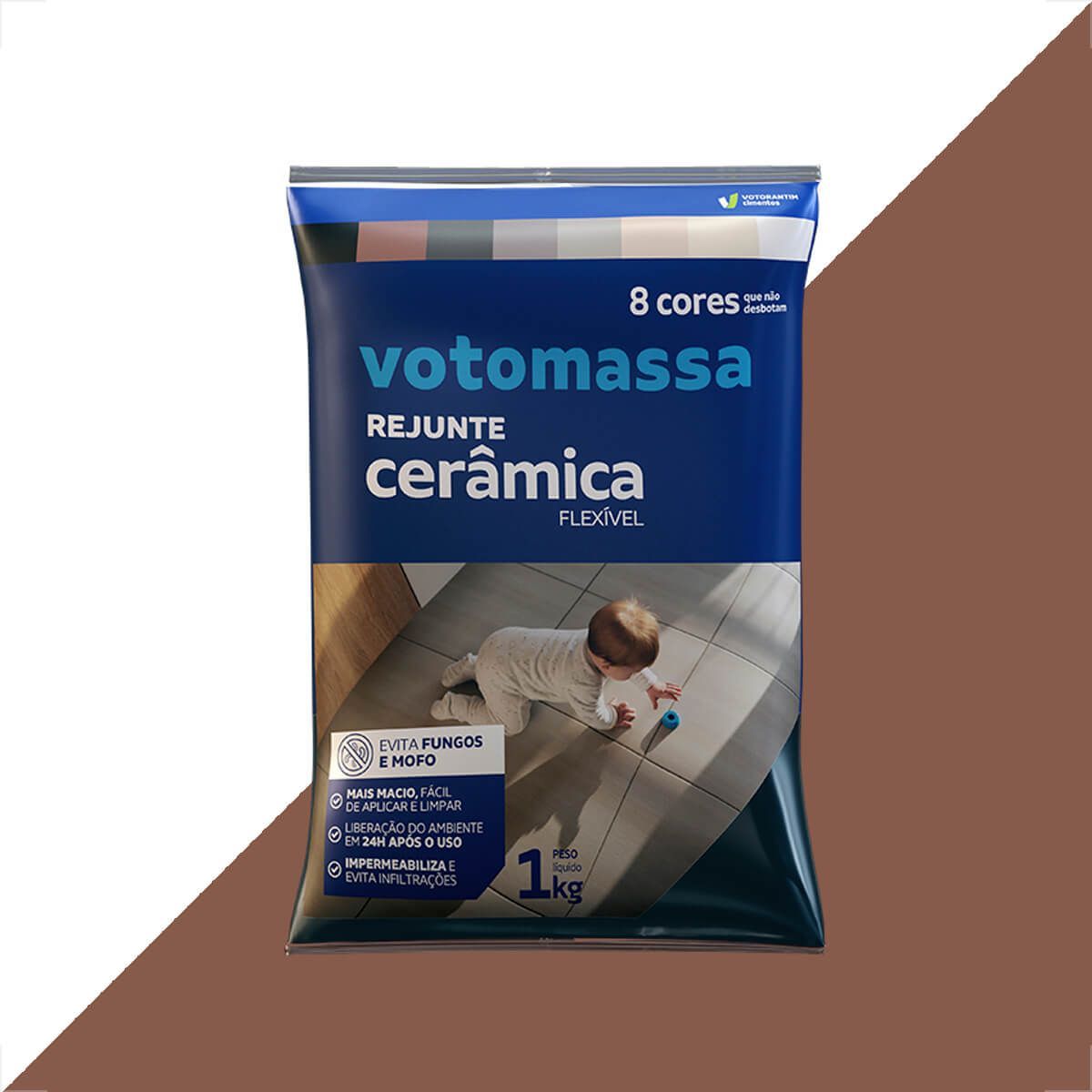 REJUNTE VOTOMASSA 1KG MARROM
