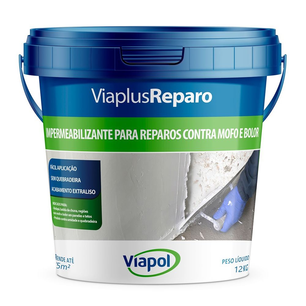 IMPERMEABILIZANTE VIAPOL VIAPLUS REPARO 12KG
