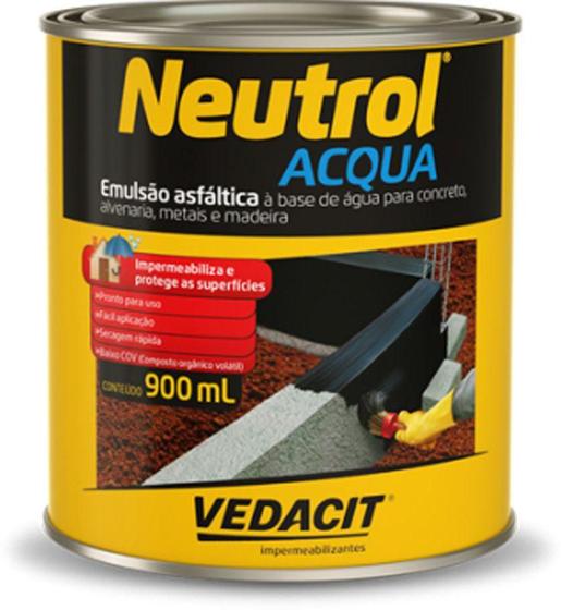 TINTA ASFALTICA VEDACIT NEUTROL ACQUA 900ML