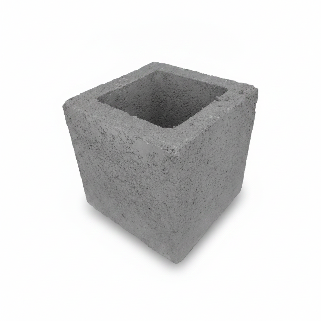 BLOCO ESTRUTURAL CONCRETO MEIO 19X19X19
