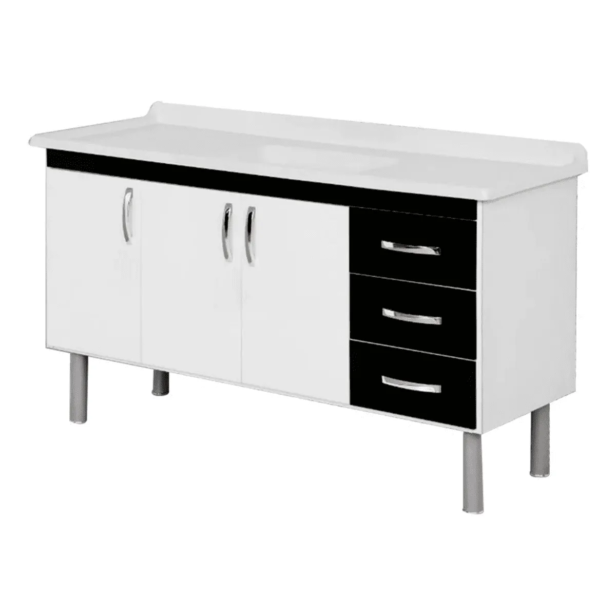 GABINETE COZINHA AJ RORATO 1.50 TOQUIO PRETO