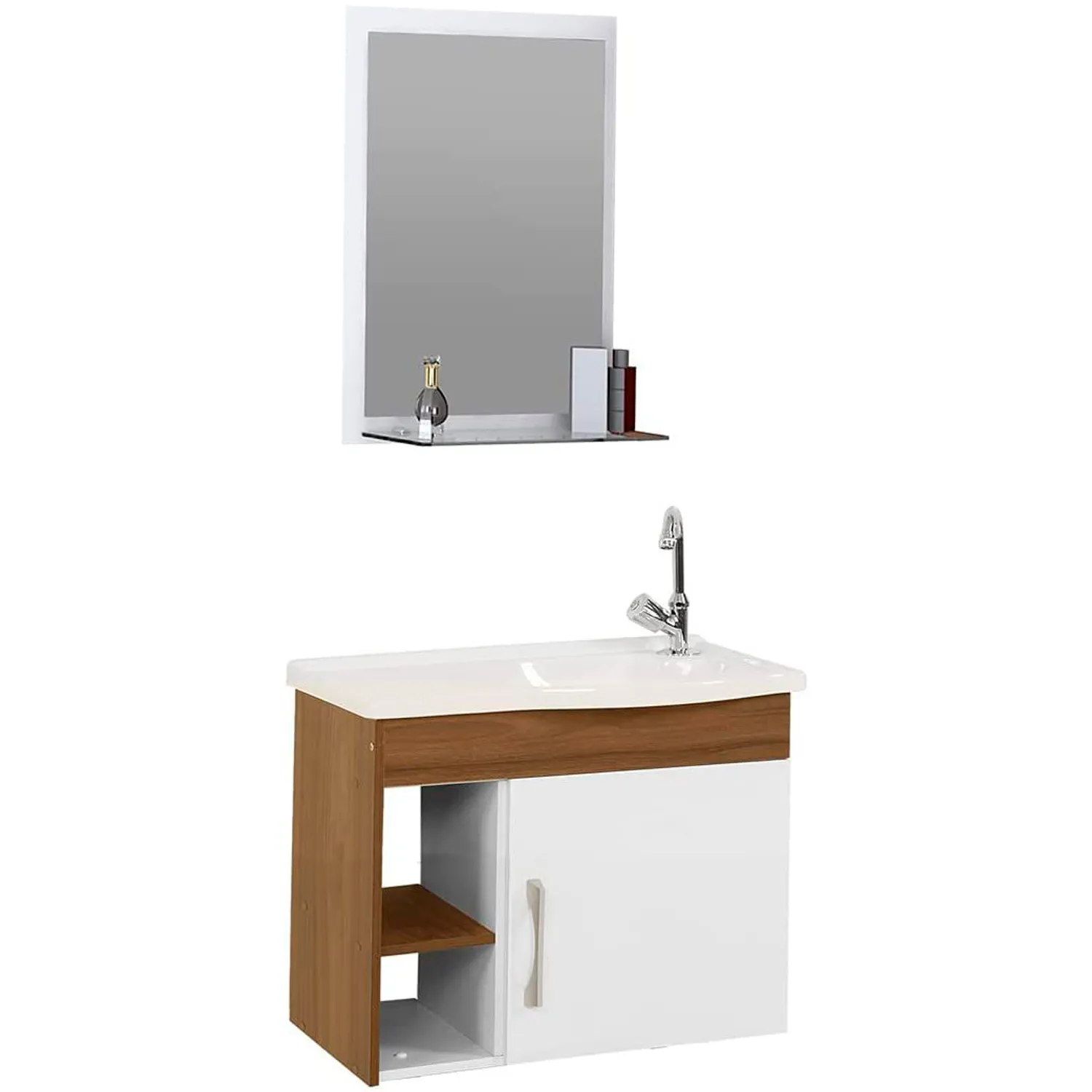 GABINETE BANHEIRO AJ RORATO TURIM 217 NOGAL 55CM