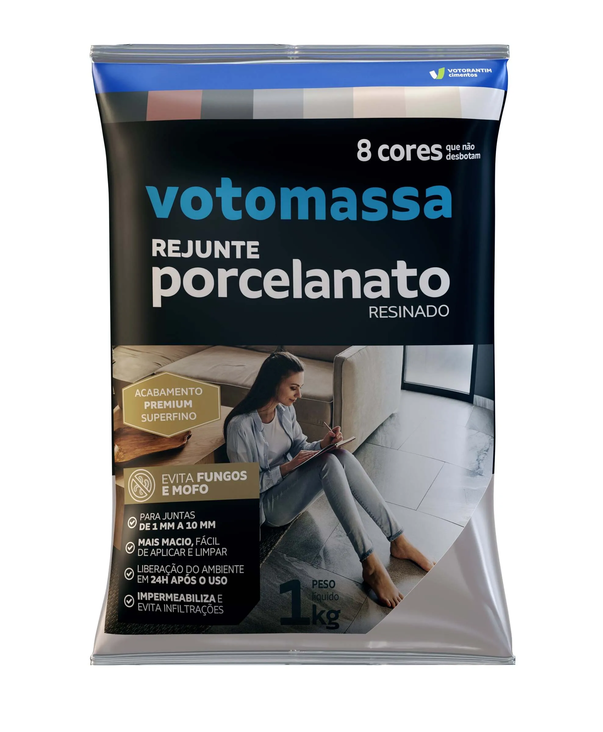 REJUNTE VOTOMASSA RESINADO 1KG CINZA ESCURO