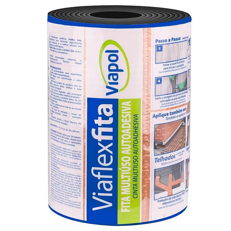 FITA IMPERMEABILIZANTE VIAPOL 15CM 10M