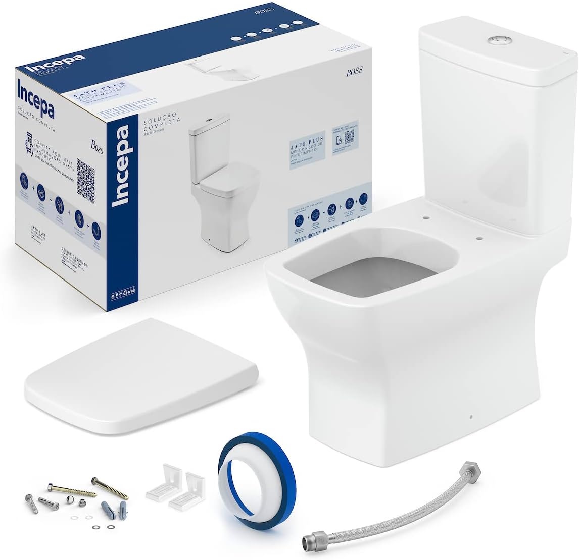 CONJUNTO BACIA COM CAIXA ACOPLADA INCEPA THEMA BR KIT COMPLE