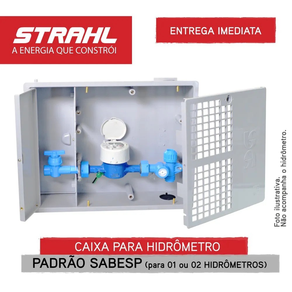 CAIXA PARA HIDROMETRO PADRAO SABESP PVC
