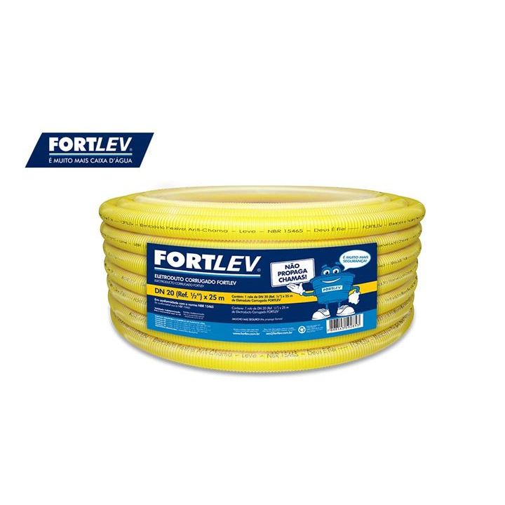 CONDUITE FORTLEV AMARELO 25MM 3/4 50M