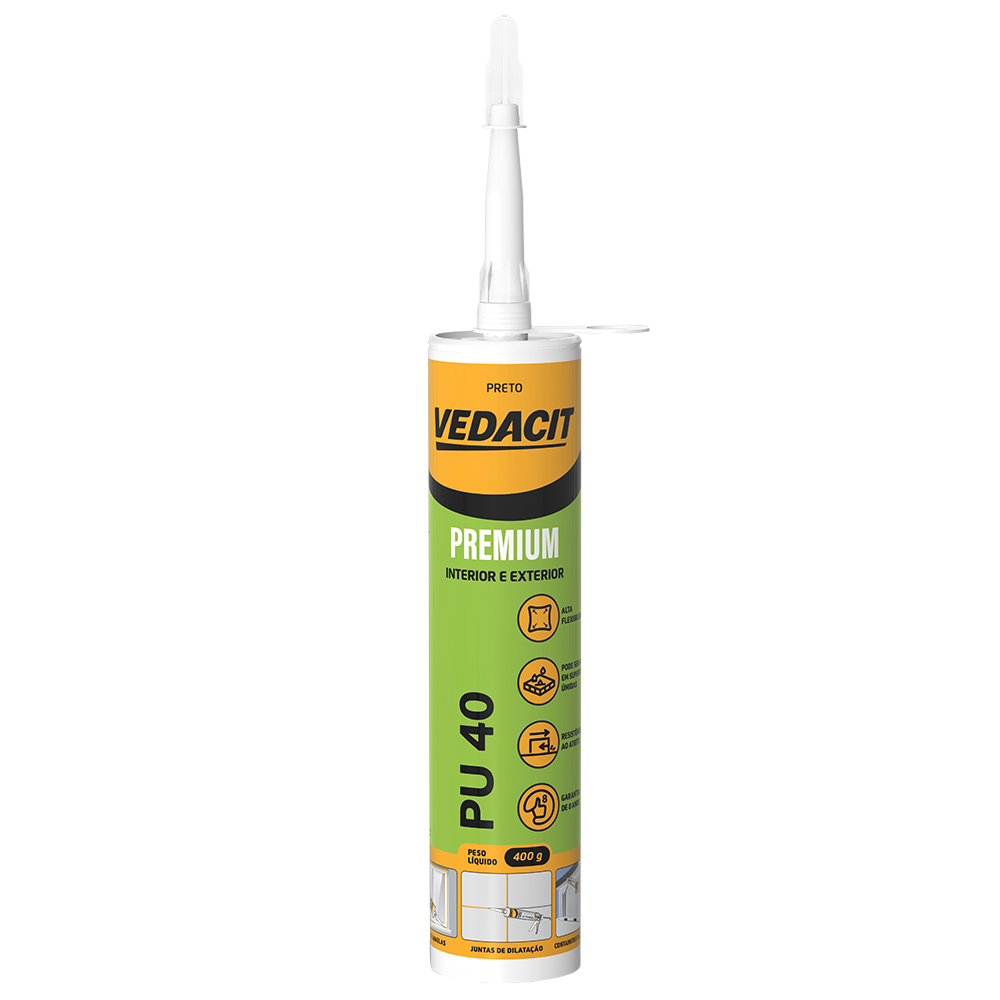 PU VEDACIT 40 PRETO 230ML/400G