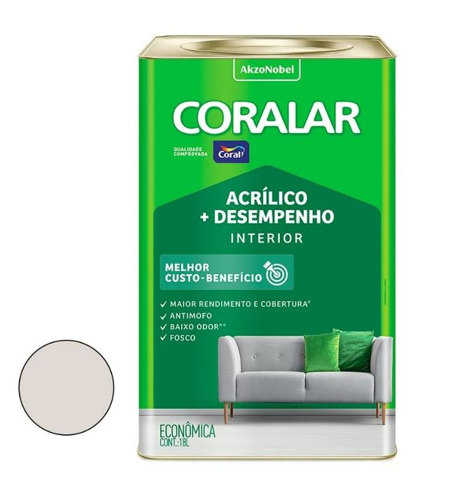 TINTA ACRILICA CORALAR 18L BRANCO