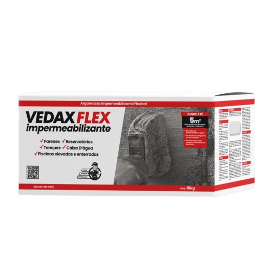 IMPERMEABILIZANTE VEDAX FLEX FIBRAS 18KG