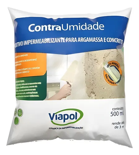 IMPERMEABILIZANTE VIAPOL CONTRA UMIDADE 500ML
