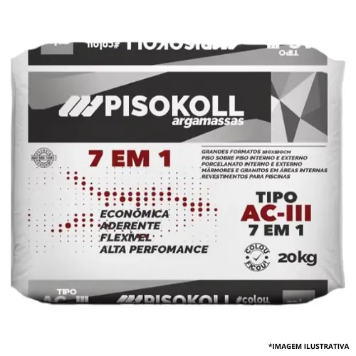 ARGAMASSA PISOKOLL 20KG AC-III 7X1 CINZA